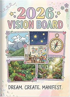 kivrimlarv Tableau de vision 2026 pour homme | Fournitures de planification des vacances | Manuel de recodage de la vision | Pour étudiants, entrepreneurs, professionnels, artistes, leaders, atelier