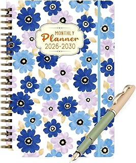 Agenda mensuel 2026-2030 - Organiseur de notes de productivité - Planificateur de bureau scolaire pour étudiant - Agenda professionnel pour planification de notes de rendez-vous