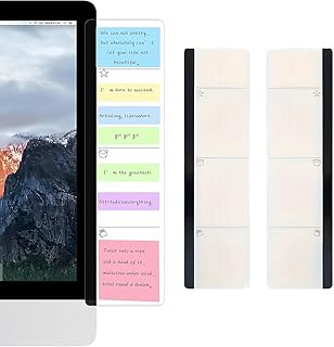 2 Pièces Accessoires Bureau Travail, Moniteur, Tableau Mémo, Tableau de Message, Fournitures de Bureau pour homme et femme, support de notes autocollantes pour ordinateur