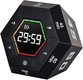 Louttary 1 PCS Pomodoro Timer Productivity Timer Plastic Time Management Tool 3, 5, 15, 30, 45, 60 Minute Preset Smart Countdown Timer