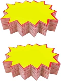 Lot de 200 étiquettes vierges pour vente au détail, étiquettes de prix de vente en papier accrocheur pour accrocher, promotion des ventes en magasin, fournitures de bureau, tableau d
